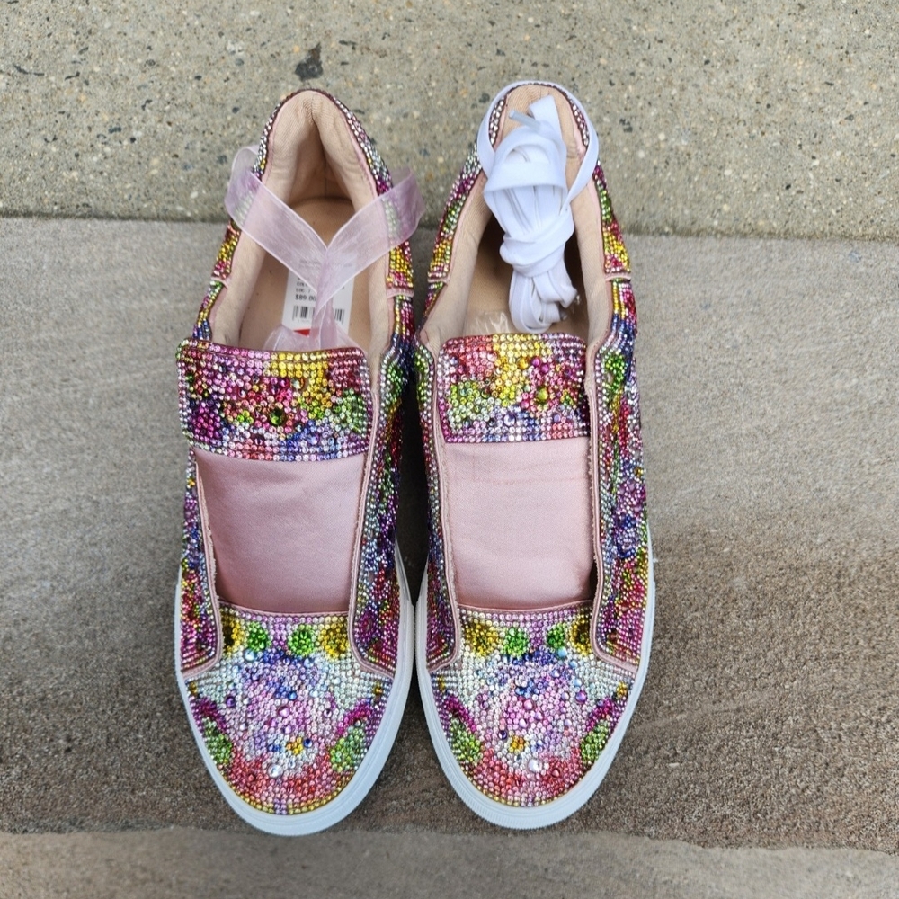 NWT never worn Betsey Johnson Pink Floral Sneakers with Chunky Sole